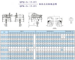 QPQ-2×（5-25）、QPK-2×（5-25）雙吊點啟閉機總圖